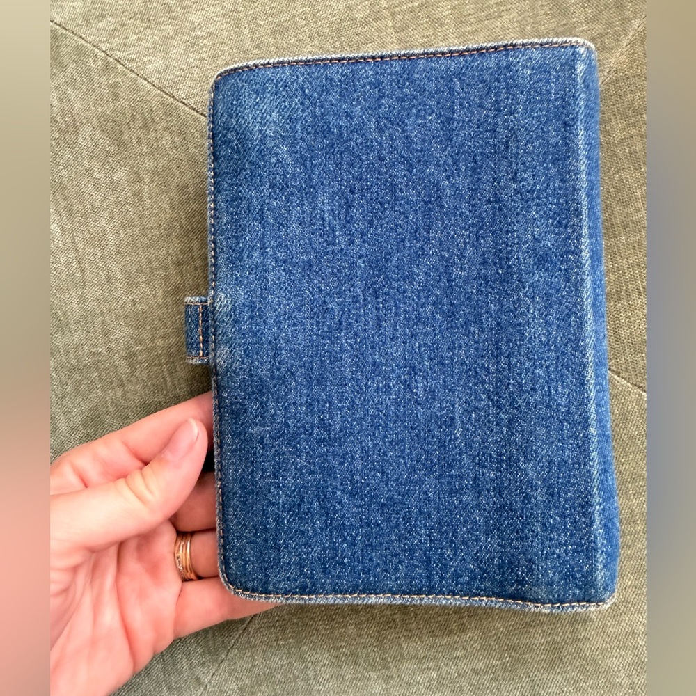 CHANEL 1997 Denim CC Logo Agenda Cover MM - Picture 2 of 7